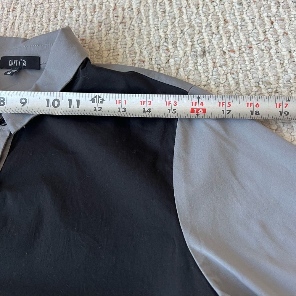 Comfy Usa Color Block Button Down Tunictop - image 5